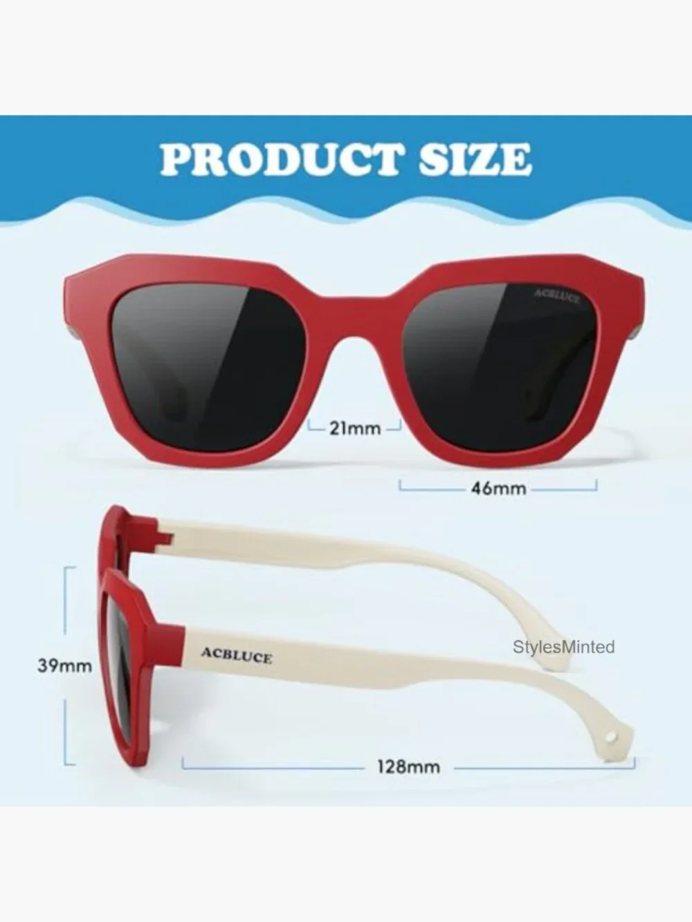 Kids Polarized Sunglasses TPEE Flex Frame Sport Baseball Softball UV400